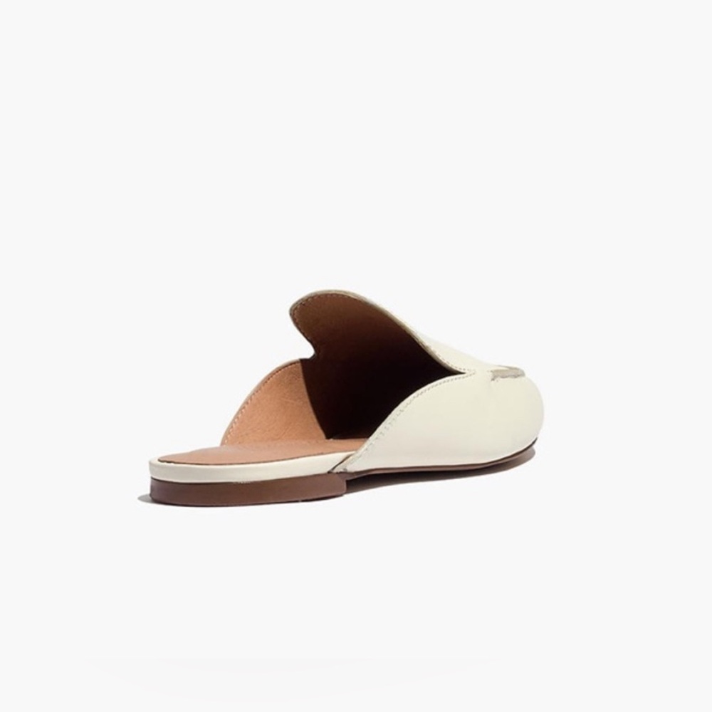 New Madewell Frances Skimmer Mule Ashen White Flats Size 8.5 M Women - Picture 3 of 6
